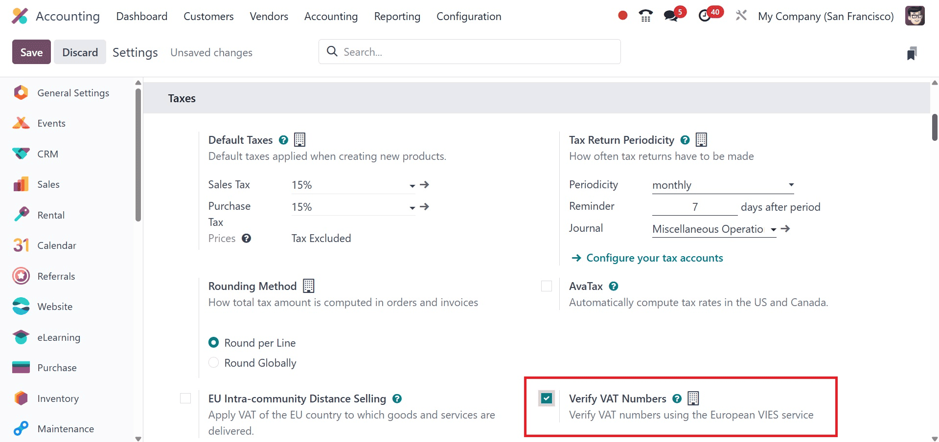 How to Use the European VIES Service in Odoo 18 Accounting to Verify VAT Numbers-cybrosys